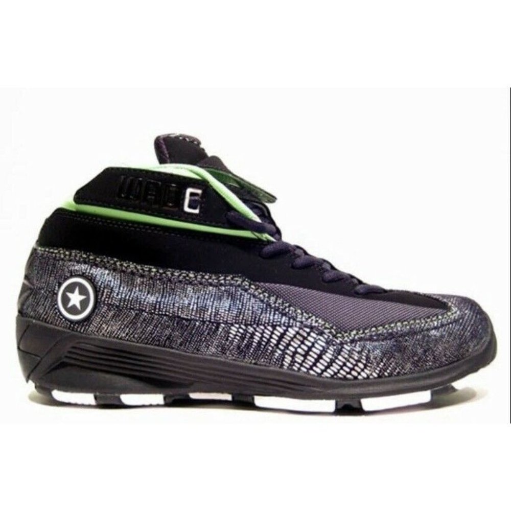 Dwyane Wade Converse WADE 3.0 Black And Green Snake Print NBA 2008 Mens Size 12